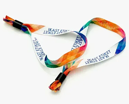 Wristbands with interwoven RFID tags